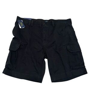 Polo Ralph Lauren Mens Black Gellar Relaxed Fit Twill Cargo Shorts- Size 44B NWT